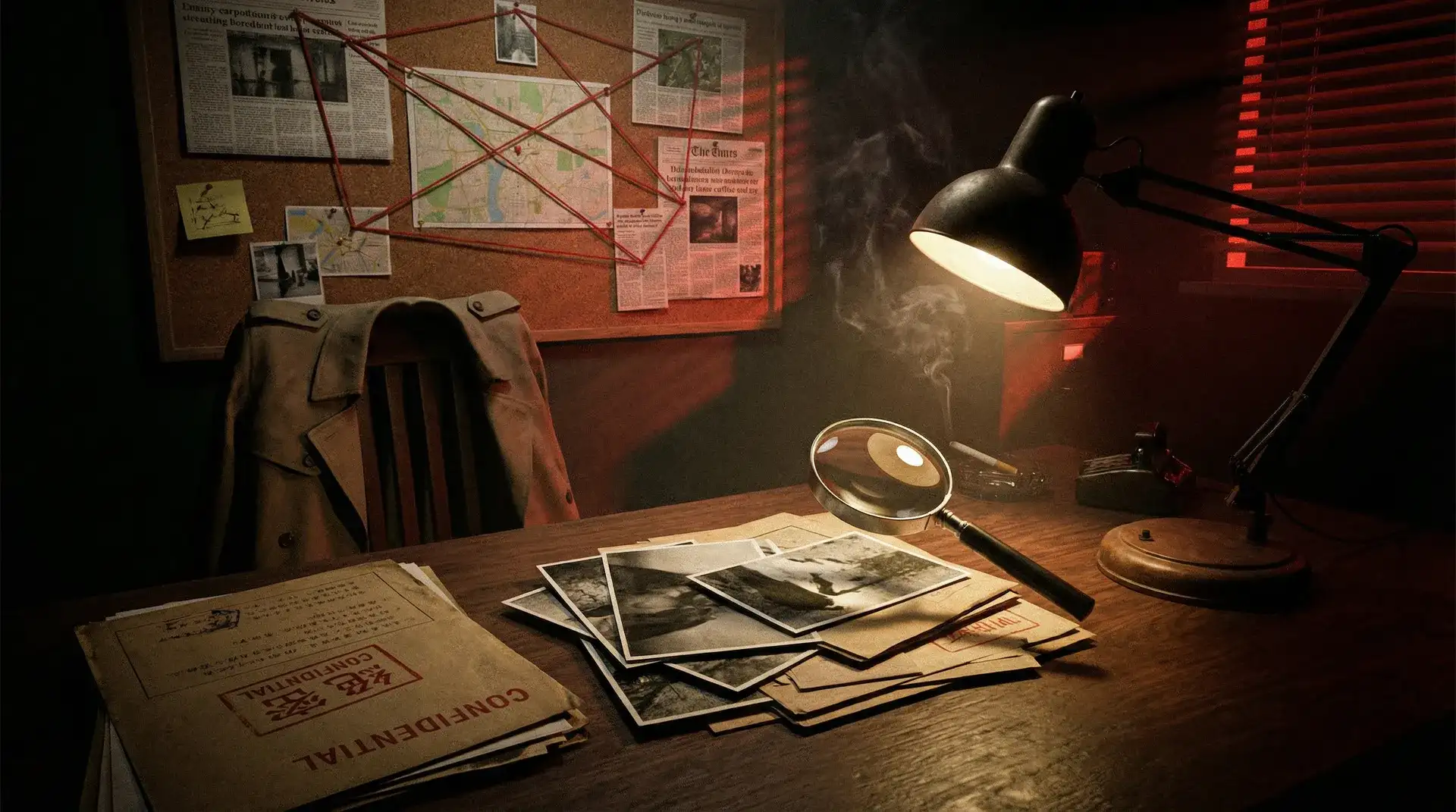 今日吃瓜 - 调查记者办公桌上的线索墙